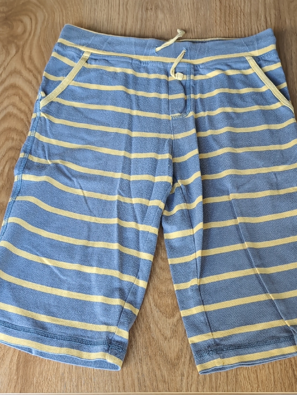 Mini Boden Blue and Yellow Striped Casual Shorts Size 9